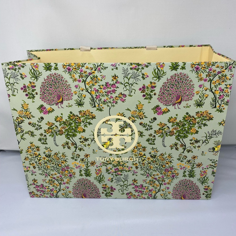 Tory Burch green shopping bag